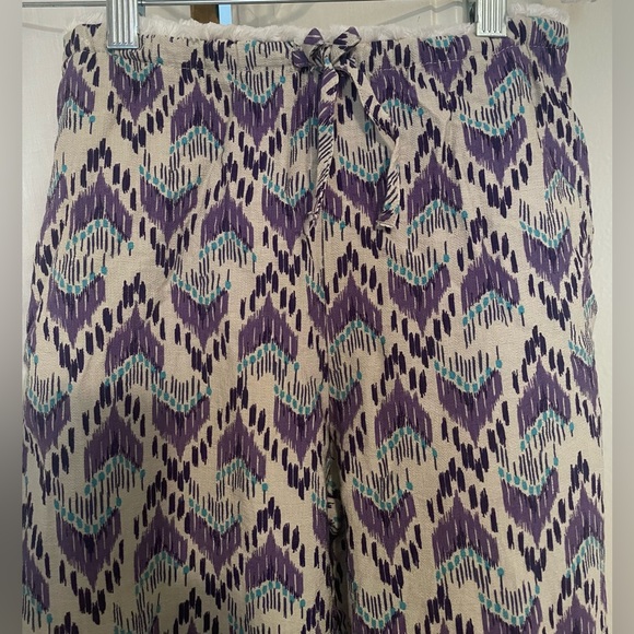 Zara Girls Wide Leg Pants Purple Print size 10 - Picture 5 of 5